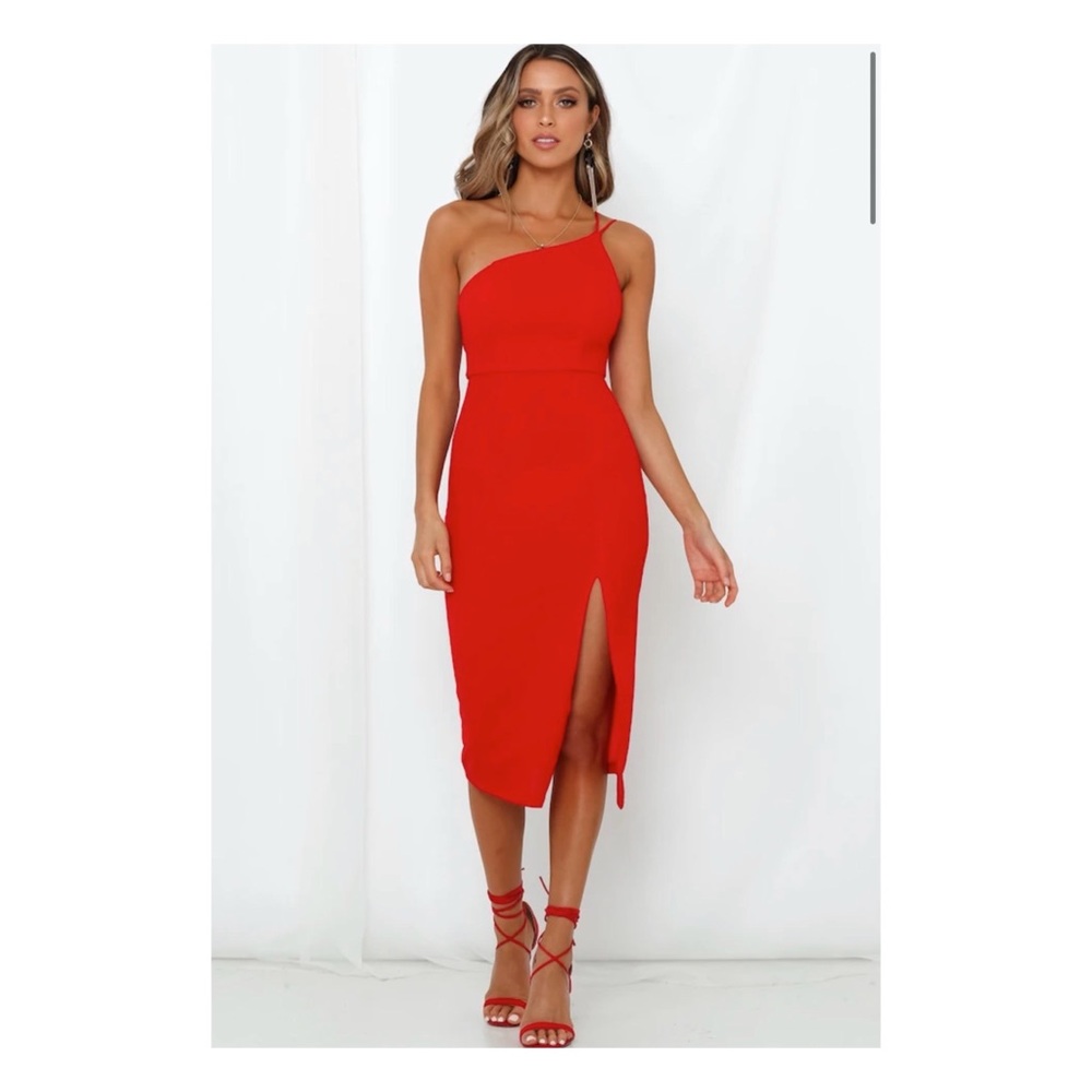 Hello Molly Midi One Shoulder Dress 💃✨ (S)